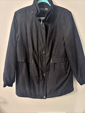 London Harbor Women's Black Utility Jacket Size Large